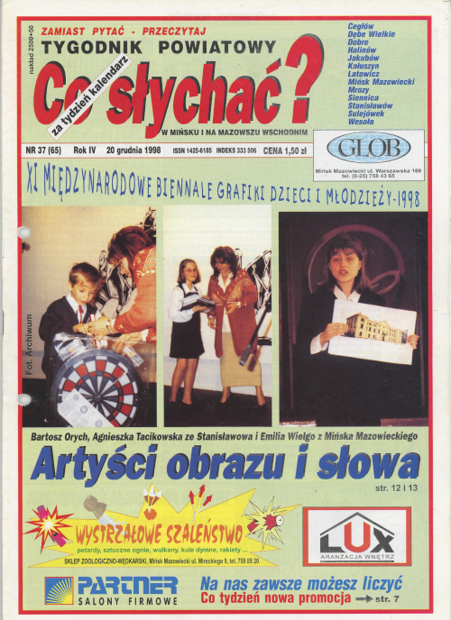 Okładka gazety Co słychać? - nr 37 (65) 1998
